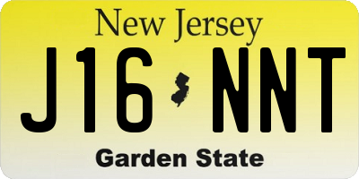 NJ license plate J16NNT