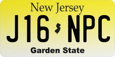 NJ license plate J16NPC