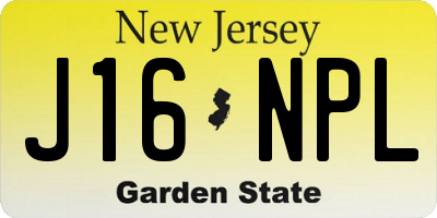 NJ license plate J16NPL