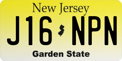 NJ license plate J16NPN
