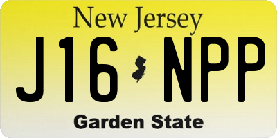 NJ license plate J16NPP