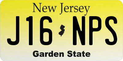 NJ license plate J16NPS