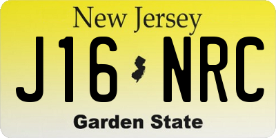 NJ license plate J16NRC