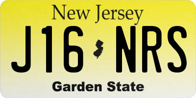 NJ license plate J16NRS