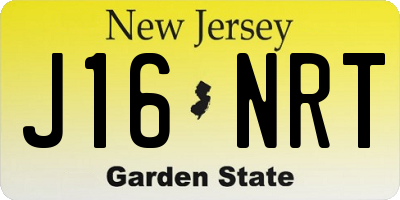 NJ license plate J16NRT