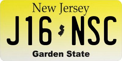 NJ license plate J16NSC