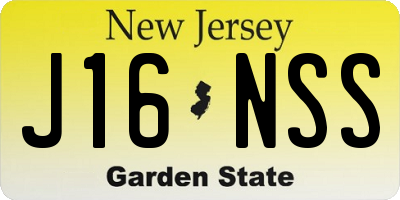 NJ license plate J16NSS