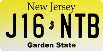 NJ license plate J16NTB