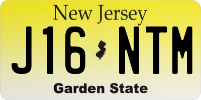 NJ license plate J16NTM