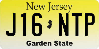 NJ license plate J16NTP