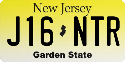 NJ license plate J16NTR