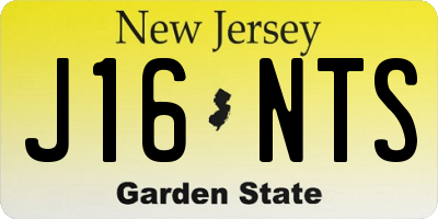 NJ license plate J16NTS