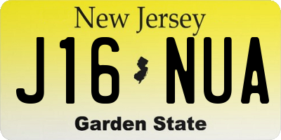 NJ license plate J16NUA
