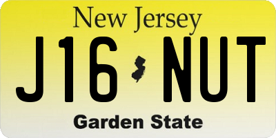 NJ license plate J16NUT