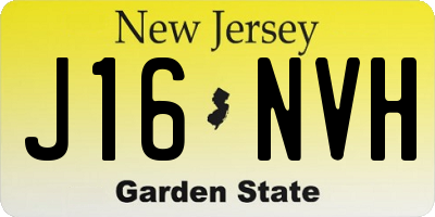 NJ license plate J16NVH