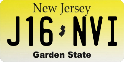 NJ license plate J16NVI