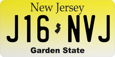 NJ license plate J16NVJ