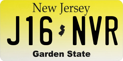 NJ license plate J16NVR