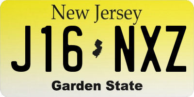 NJ license plate J16NXZ