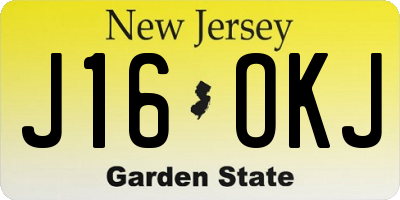NJ license plate J16OKJ