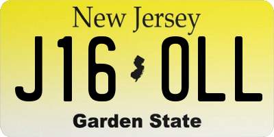 NJ license plate J16OLL
