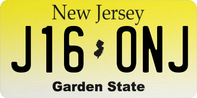 NJ license plate J16ONJ