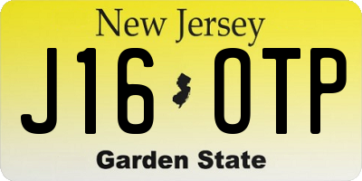 NJ license plate J16OTP