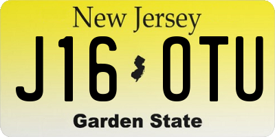 NJ license plate J16OTU