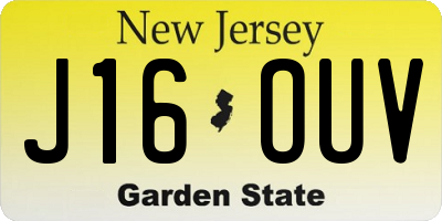 NJ license plate J16OUV