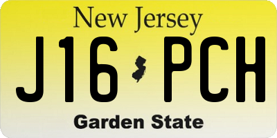 NJ license plate J16PCH