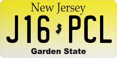 NJ license plate J16PCL