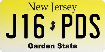 NJ license plate J16PDS