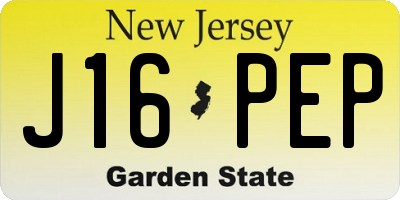 NJ license plate J16PEP