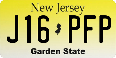 NJ license plate J16PFP