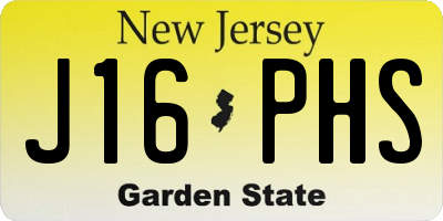 NJ license plate J16PHS