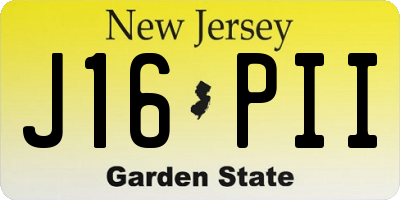 NJ license plate J16PII
