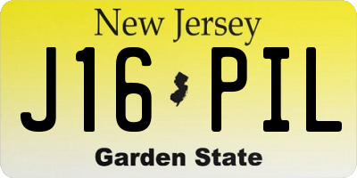 NJ license plate J16PIL