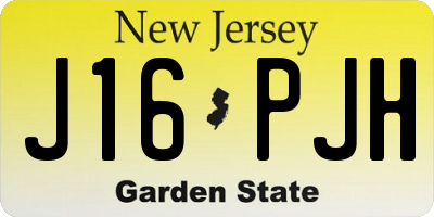 NJ license plate J16PJH
