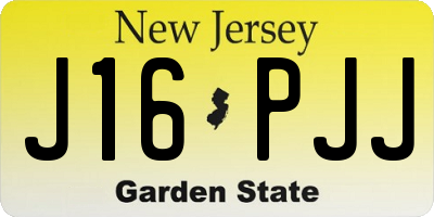 NJ license plate J16PJJ