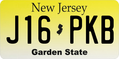 NJ license plate J16PKB