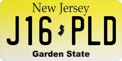 NJ license plate J16PLD