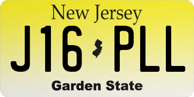 NJ license plate J16PLL