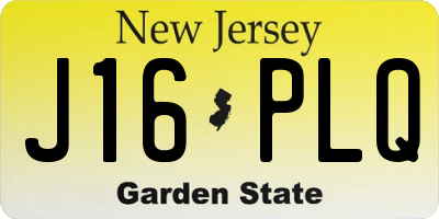 NJ license plate J16PLQ