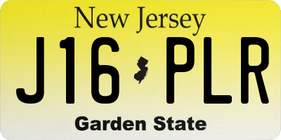 NJ license plate J16PLR