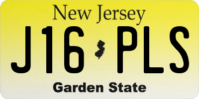 NJ license plate J16PLS
