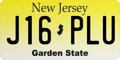 NJ license plate J16PLU