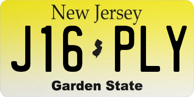 NJ license plate J16PLY