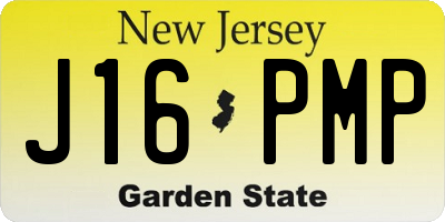 NJ license plate J16PMP