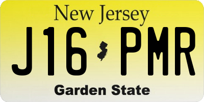 NJ license plate J16PMR