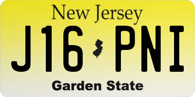 NJ license plate J16PNI